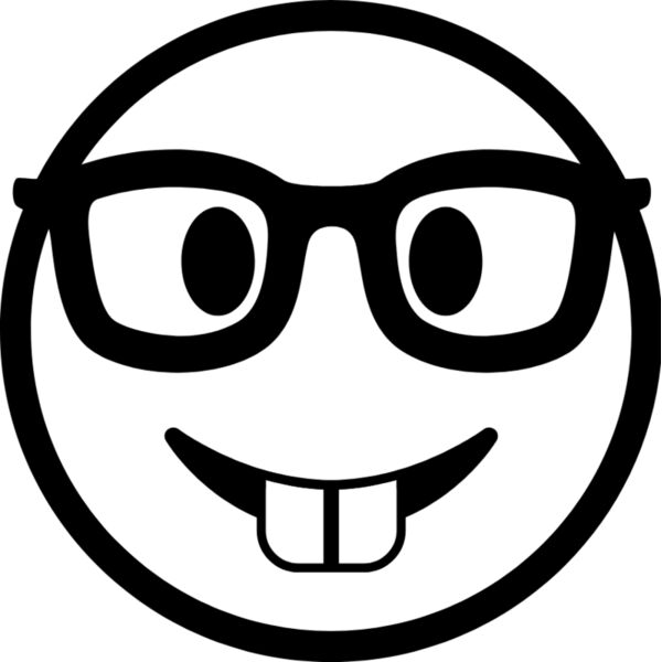 Nerd Face bw Thumbnail