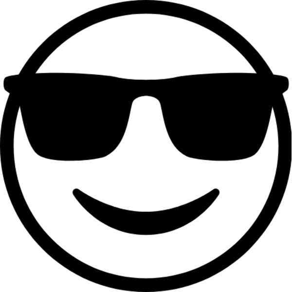Smiling Face with Sunglasses bw Thumbnail